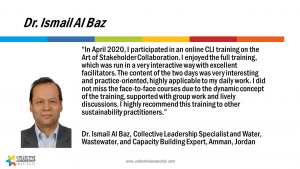 Ismail's feedback on the online Art of Stakeholder Collaboration course