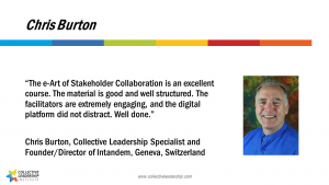 Chris' feedback on the online Art of Stakeholder Collaboration course